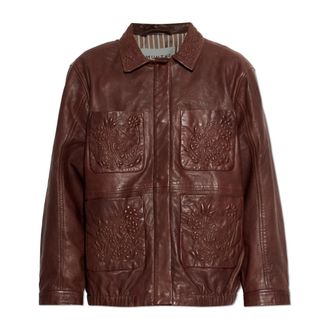 Munthe Leather Jackets, female, Brown, Size: S Baram Leather Jacket