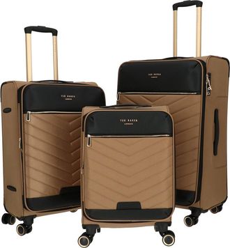 Ted Baker Chevron 3Pc Expandable Luggage Set