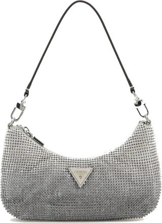 Guess Shoulder Bags, female, Gray, Size: ONE SIZE Mini Top Zip Shoulder Bag
