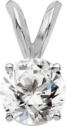Diamond2Deal 14k Gold Round Lab Grown Diamond Solitaire Pendant (0.5ct, VS, G-H)