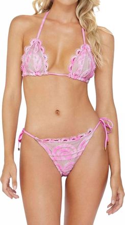 PQ Swim Womens Lace Triangle Bikini Top In Amalfi