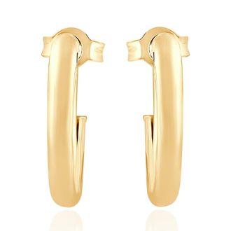 Pompeii3 14k Yellow Gold 3mm Small Womens Hoop Earrings.5 Tall 1 grams