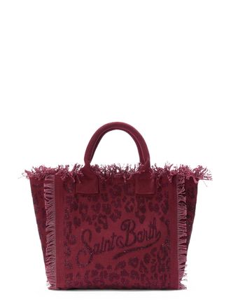 MC2 Saint Barth Structured Shoulder Bag with Strass Leopard Print