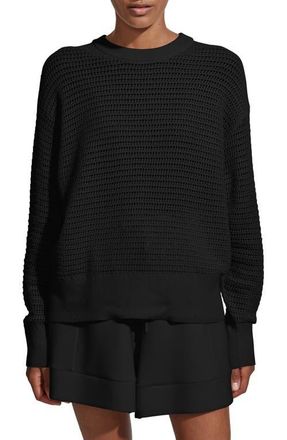 Varley Kershaw Crewneck Sweater in Black at Nordstrom, Size X-Large