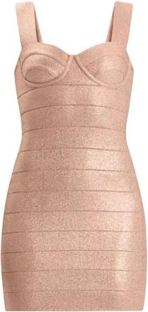 H&eacute;rve L&eacute;ger Partyjurk - Dames - Feestkleedjes - Geel - XS - Nylon - Kleedjes