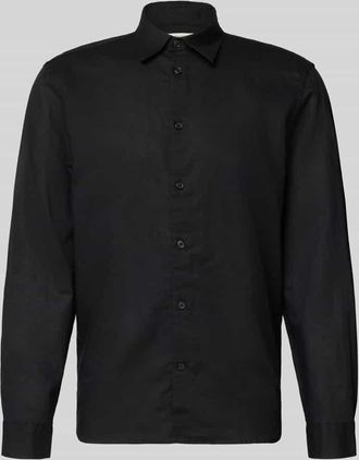 Selected Regular Fit Freizeithemd aus Leinen-Baumwoll-Mix Modell CLAY LINENBLEND in Black, Gr&ouml;&szlig;e XXL