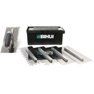OEM Juego De Llanas Dentadas Bihui - Conjunto De 6 Peines Para Alicatado De 280x115mm - Paletas De Acero Inoxidable Para Cola - Tama&ntilde;os De 6,8,10,12,10x20
