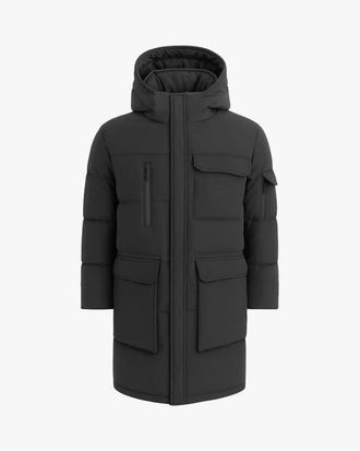 Quartz Co. COMPASS | Hooded Recycled Down Winter Jacket in Black at Nordstrom, Size Large