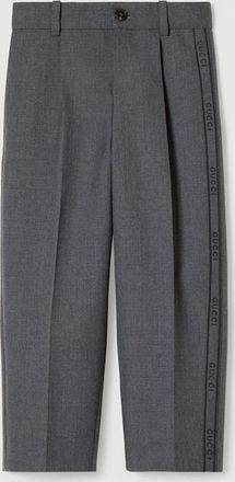 Gucci Kids - Embroidered Wool Pant, Size 10 years, Grey, Ready-to-wear