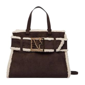 A|X Armani Exchange Bolso Shopper - Bags - Mujer - Marr&oacute;n - ONE SIZE