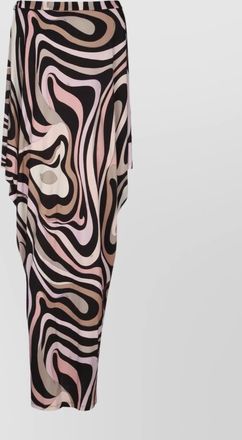 Pucci asymmetric midi caftan abstract pattern