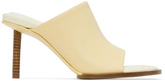 Jacquemus Off-White Le Raphia Les Mules Rond Carr&eacute; Mules