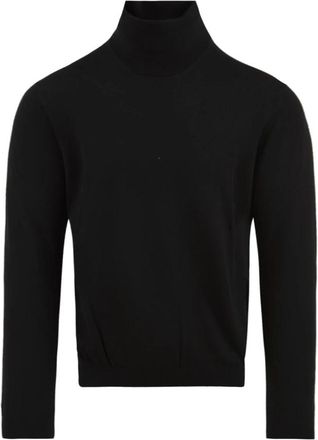 Malo Ciclista Rasato Basico Turtleneck Sweater - Heren - Coltruien - Zwart - M - Wol - Truien & Vesten
