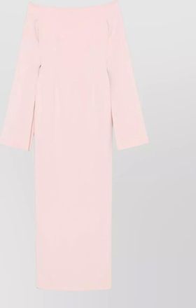 Solace London off-shoulder cape-sleeve maxi dress