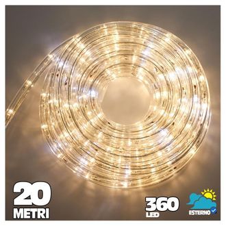 Trade Shop Trade Shop - Tubo Led Luminoso 360 Bianco Caldo 20 Metrios Para Uso Externo + Controler