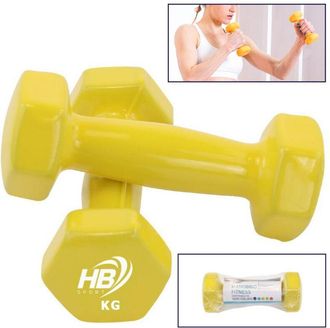 Trade Shop Trade Shop - Manubrio Singolo Pesi In Vinile Allenamento Esercizi Casa Palestra Workout Fit - Amarillo -4 Kg