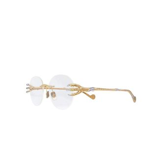 Anna-Karin Karlsson THE Claw & THE Nest Panto Gold OPT Eyeglasses - female - Anna Karin Karlsson - Glasses - Yellow - 55 MM - Accessories