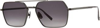 Garrett Leight ALTA SUN BOB/SFASHG Mens Sunglasses Gunmetal Size 57