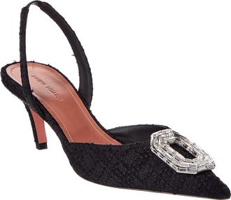 Amina Muaddi Amina Muaddi Camelia Tweed Slingback Pump
