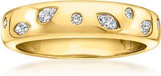 RS Pure by Ross-Simons Scattered Lab-Grown Diamond Ring in 18kt Gold Vermeil