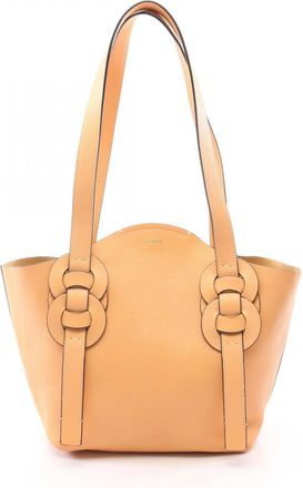 Chlo&eacute; Beige Leather Handbag Tote Bag (Pre-Owned)