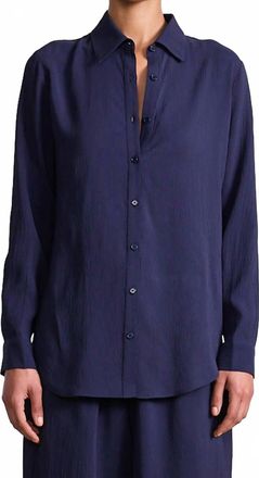Apiece Apart Sodi Wrap Button Up Top In Midnight