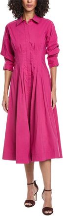 SIMKHAI Jazz Pintuck Midi Dress