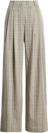 Mango Pantalon Martin High Waist Wide Leg Pants in Light/Pastel Grey at Nordstrom, Size 10