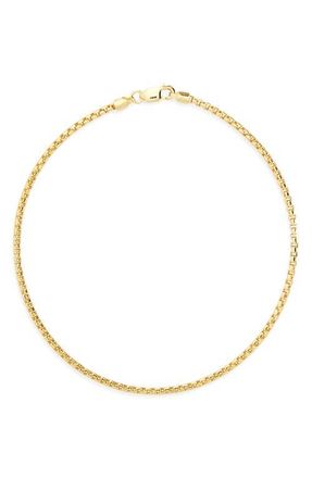 Bony Levy Mens 14K Gold Box Chain Bracelet in 14K Yellow Gold at Nordstrom, Size 8