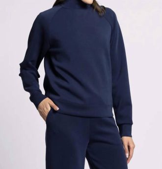 Thread & Supply Kai Mockneck Top In Deep Blue
