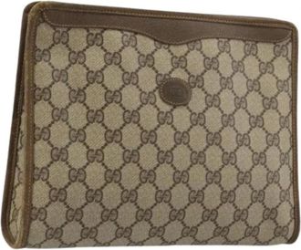 Gucci Pre-owned Clutches, female, Beige, Size: ONE SIZE Pre-owned Vintage Clutch Bag