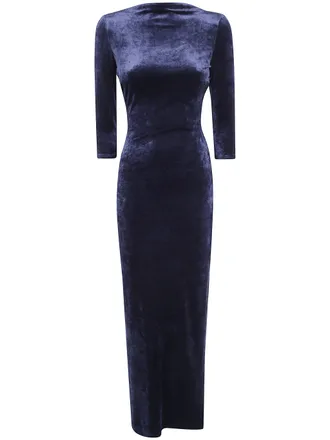 Giorgio Armani Dress Long Sleeve Midi Round Neck Dress