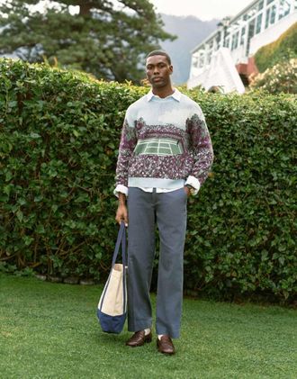 Abercrombie & Fitch Pantaloni ampi blu navy