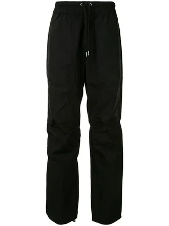 John Elliott + Co crinkled drawstring trousers - men - Cotton/Nylon - 1 - Black