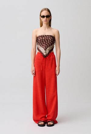 Claudie Pierlot Pantalon large ficelle