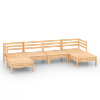 vidaXL Juego De Muebles De Jard&iacute;n 6 Piezas Madera Maciza De Pino Vidaxl