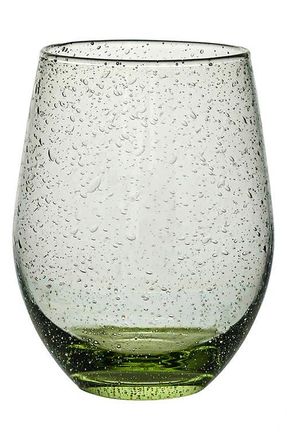 Juliska Provence Stemless Wine Glass in Basil at Nordstrom