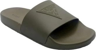Guess Tokyot Heren Slippers Groene Militaire Stijl - Heren - Sandalen - Groen - 46 EU - Schoenen