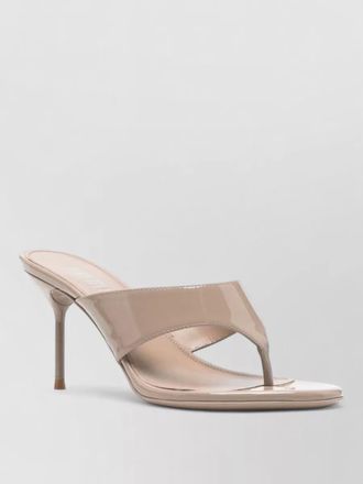 PARIS TEXAS lidia thong mules open toe patent