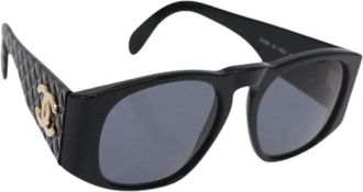 Chanel Pre-owned Accessories, female, Black, Size: ONE SIZE Pre-owned Vintage Sunglasses