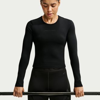 Nike Womens Nike Pro Sculpt Dri-FIT Long-Sleeve Top in Black | IM9970-010