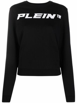 Philipp Plein logo-print cotton sweatshirt - Black