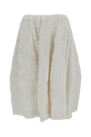 Comme Des Gar&ccedil;ons Floral Embroidered Balloon Skirt
