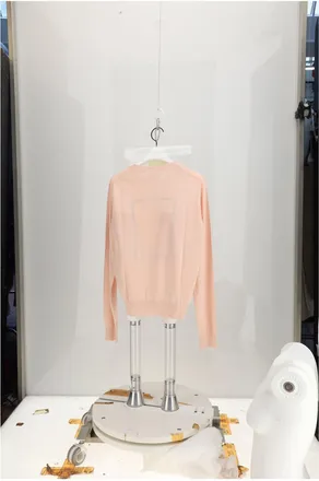 Dior Womens Pullover Coverbook Pink Silk Sweater