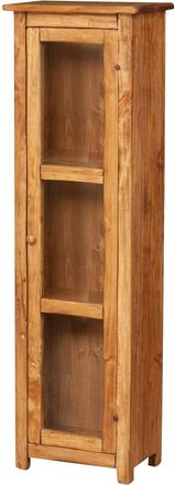 Biscottini International Biscottini - Vitrina De Estilo Country De Madera Maciza De Tilo Acabado Con Efecto Natural. Made In Italy