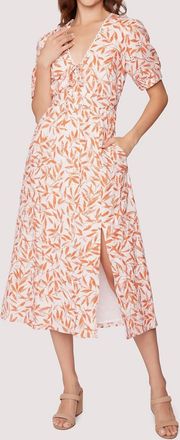 Lost + Wander Enamour Midi Dress In Cream/red/floral