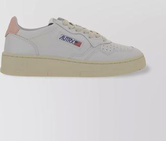 Autry calfskin sneakers with perforated round toe