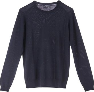 Karl Lagerfeld Maglia Basic - Heren - Ronde hals truien - Zwart - S - Wol - Truien & Vesten