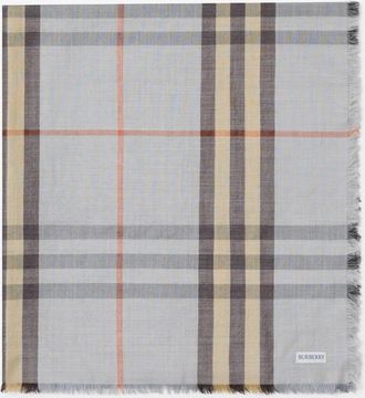 Burberry Reversible Check Wool Silk Scarf