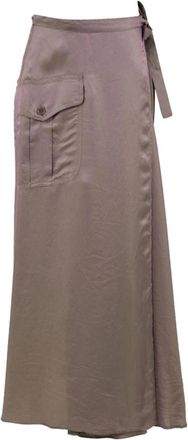 Aspesi Mod. 2245 Maxi Rok - Dames - Maxi Rokken - Groen - S - Rokken